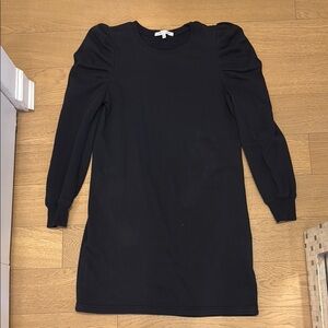 Rebecca Minkoff Puff Shoulder Black Long Sleeve Dress